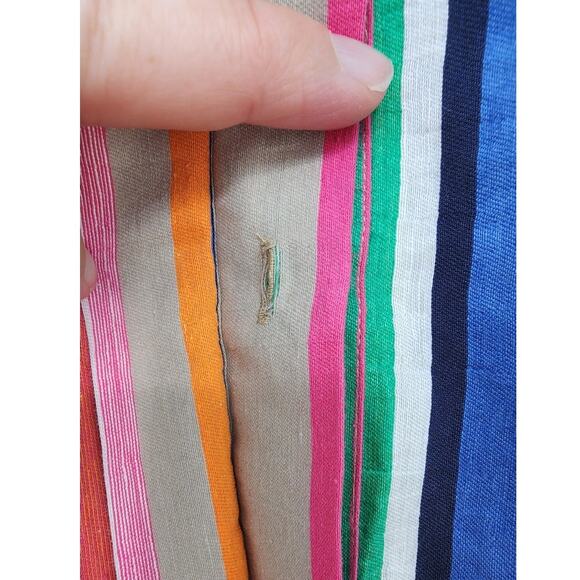 Vilagallo Linen Blend Striped Dress Size‎ 48 Casual Comfort Summer - Picture 8 of 14